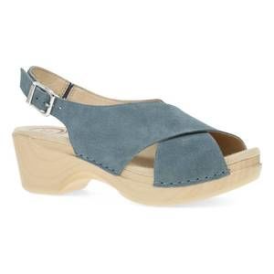 NEW DANSKO women's sloane sandal in denim suede